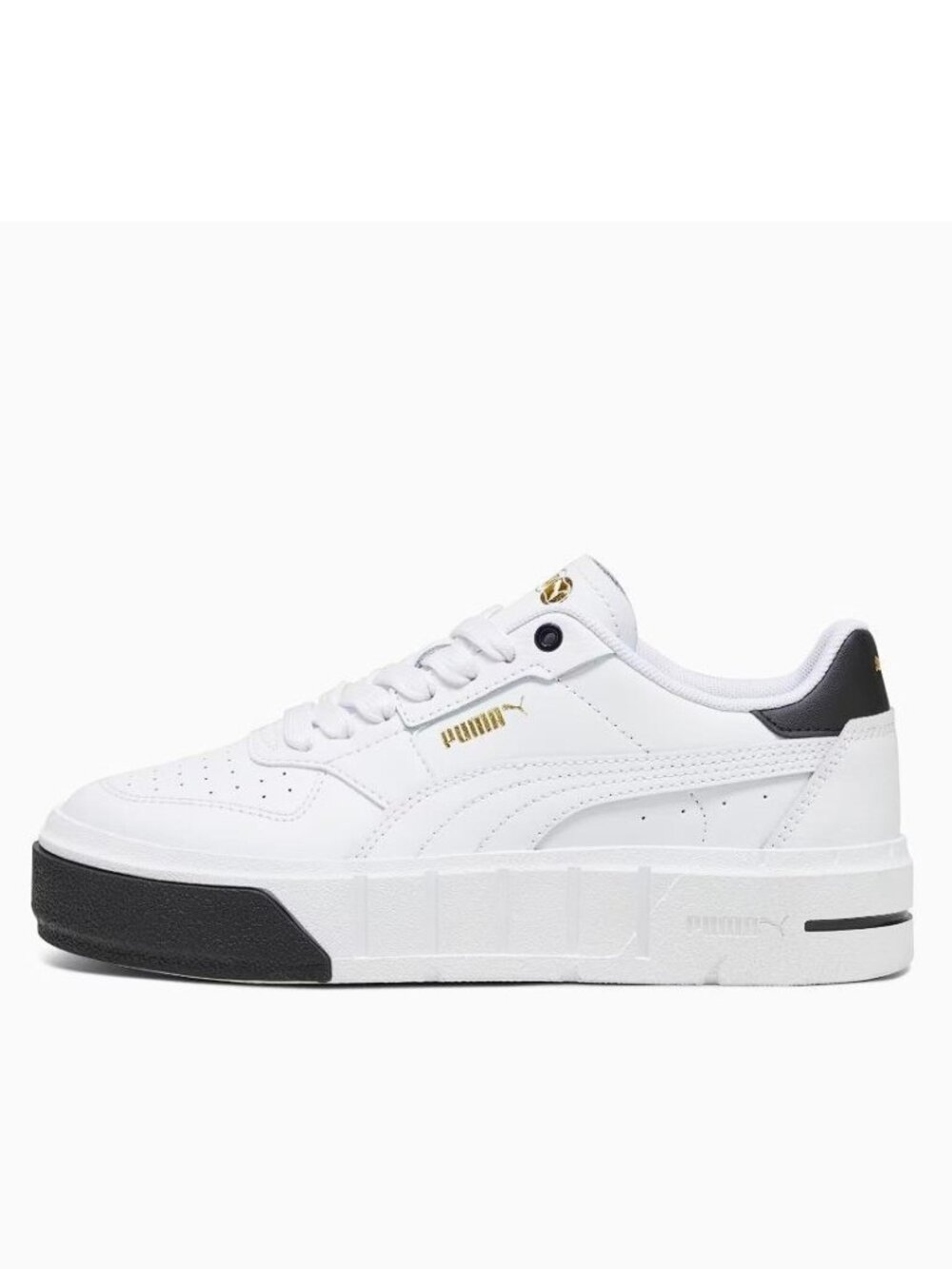PUMA Kids' Cali Court Leather Sneakers Size 5.5 In White/Black